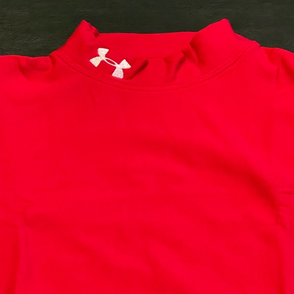 🔴UNDER ARMOUR ColdGear Shirt (YL, Red) - Picture 4 of 4